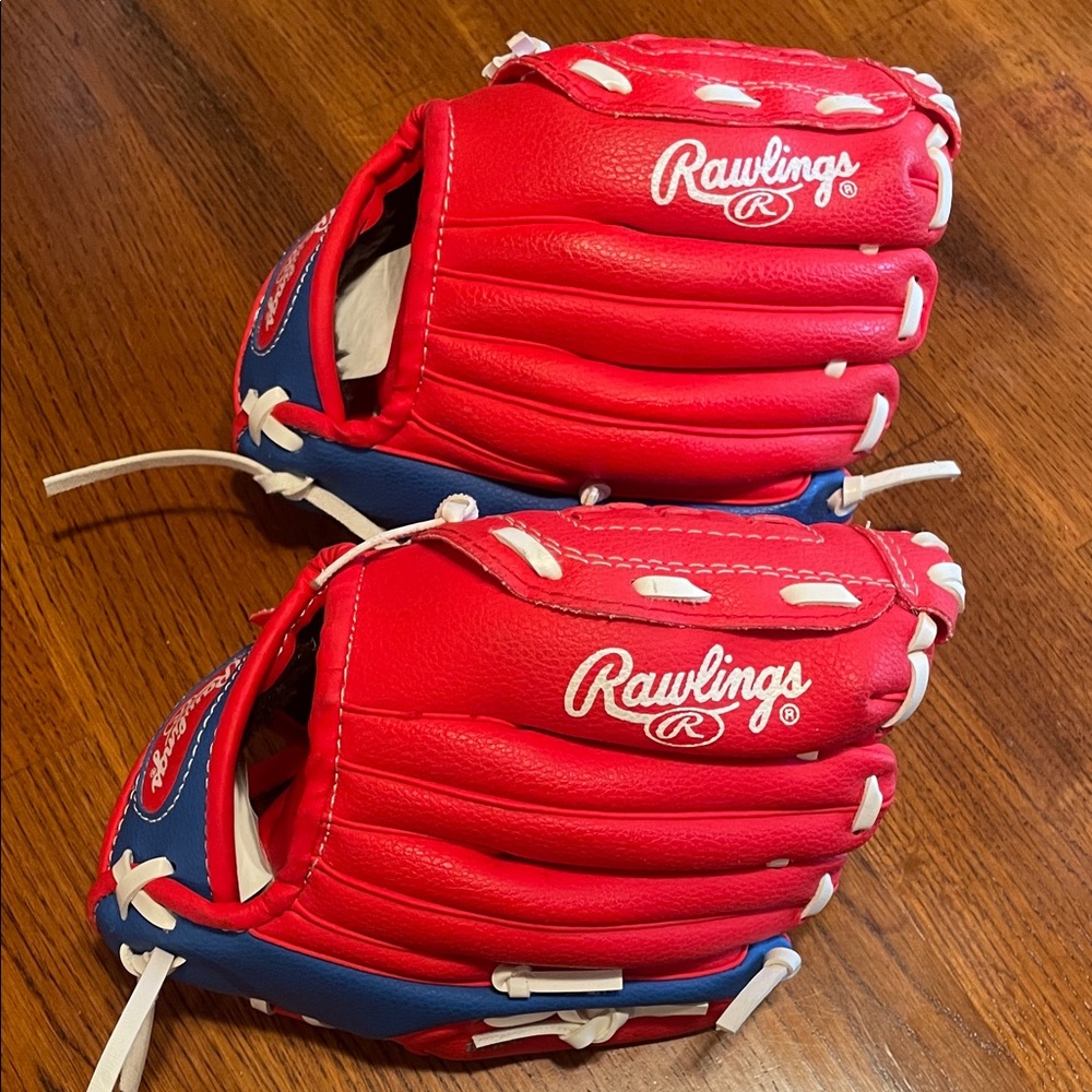 Rawlings Youth 9” Lefty Baseball/Softball T ball Gloves - set of 2
